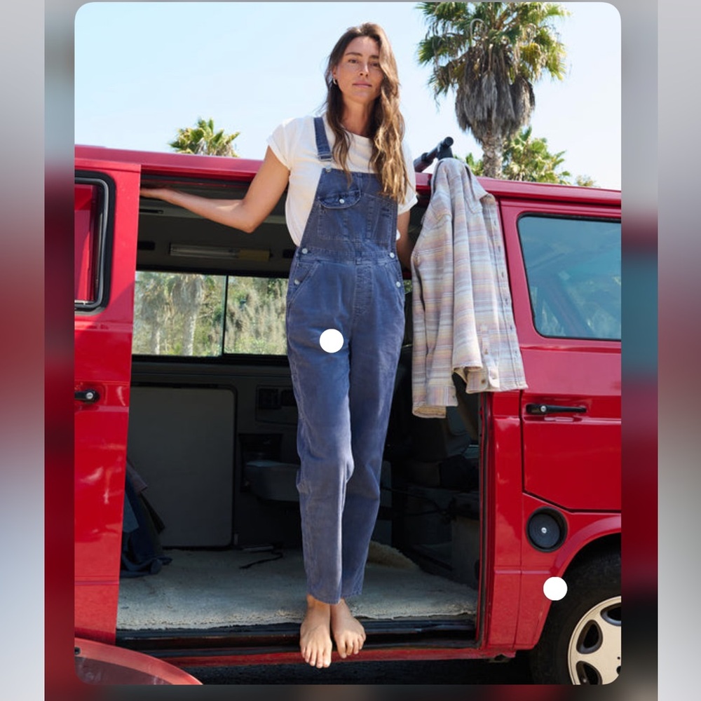 Sundance corduroy vintage Y2K navy overalls jumpsuit La frank Eileen tuckernuck